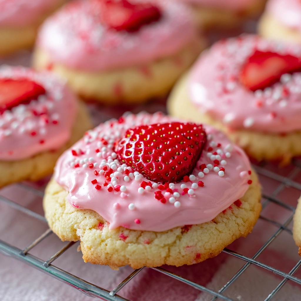 Double Strawberry Sugar Cookies Recipe - Recipe Image
