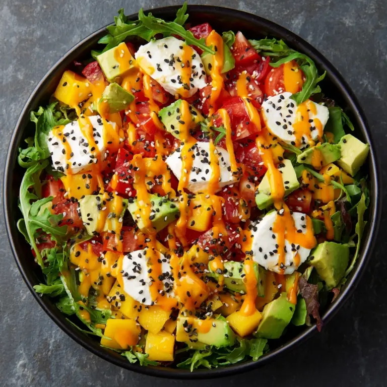 Poke-Inspired Salad Bowl with Marinated Tuna and Fresh Vegetables Recipe