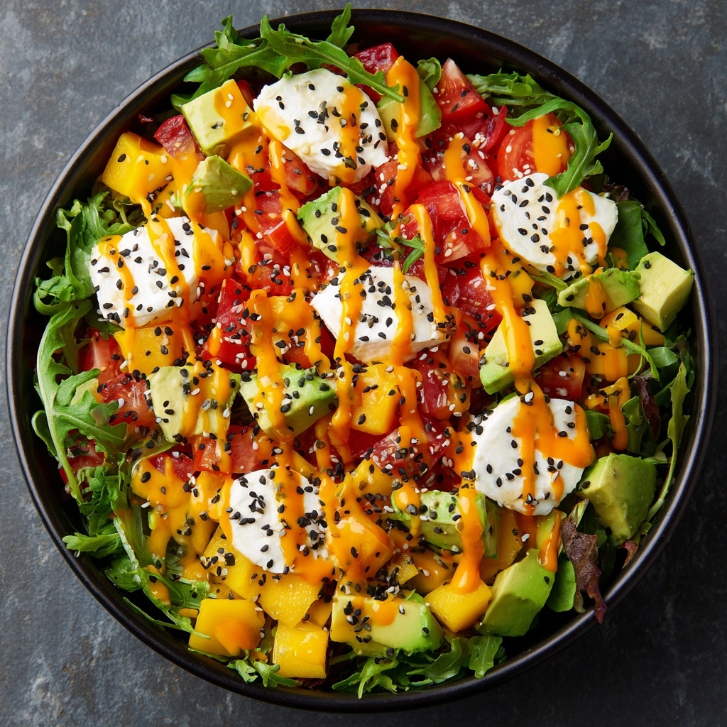 Poke-Inspired Salad Bowl with Marinated Tuna and Fresh Vegetables Recipe - Recipe Image