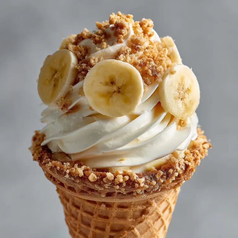 Banana Pudding Cheesecake Cones Recipe