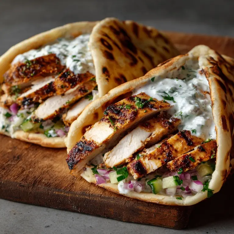 Greek Chicken Gyros with Cucumber Tzatziki Recipe