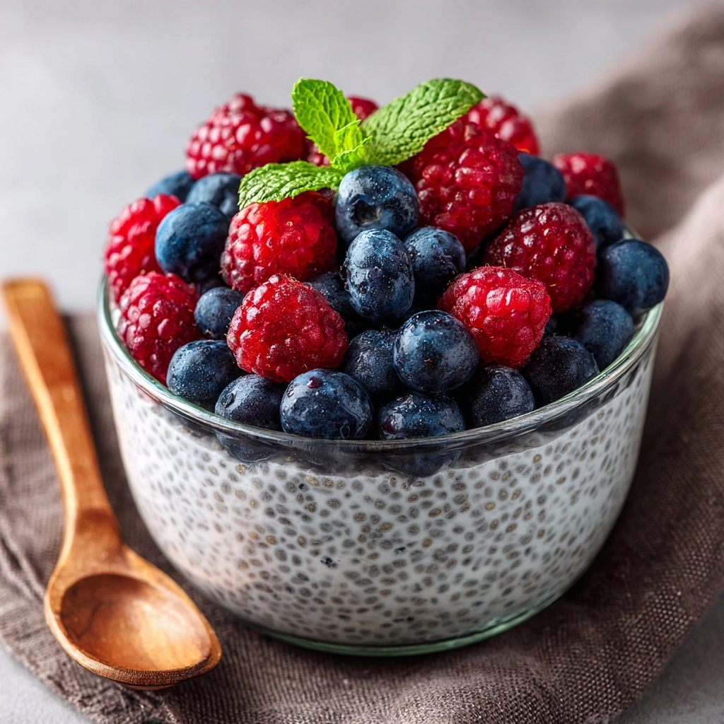 Chia Seed Pudding with Coconut Milk and Berries Recipe - Recipe Image