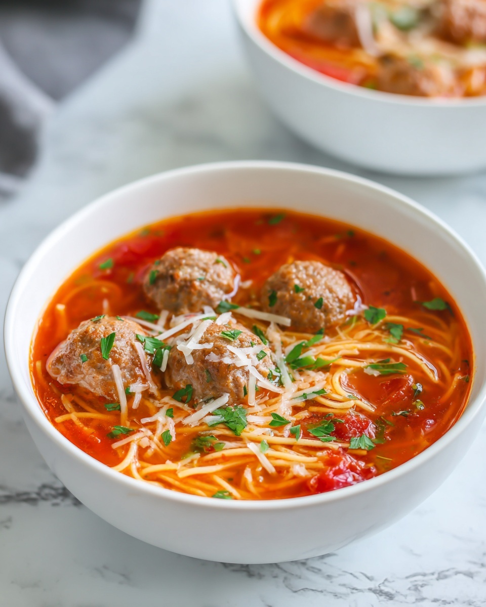 Chunky Italian Meatball Soup Recipe - Recipe Image