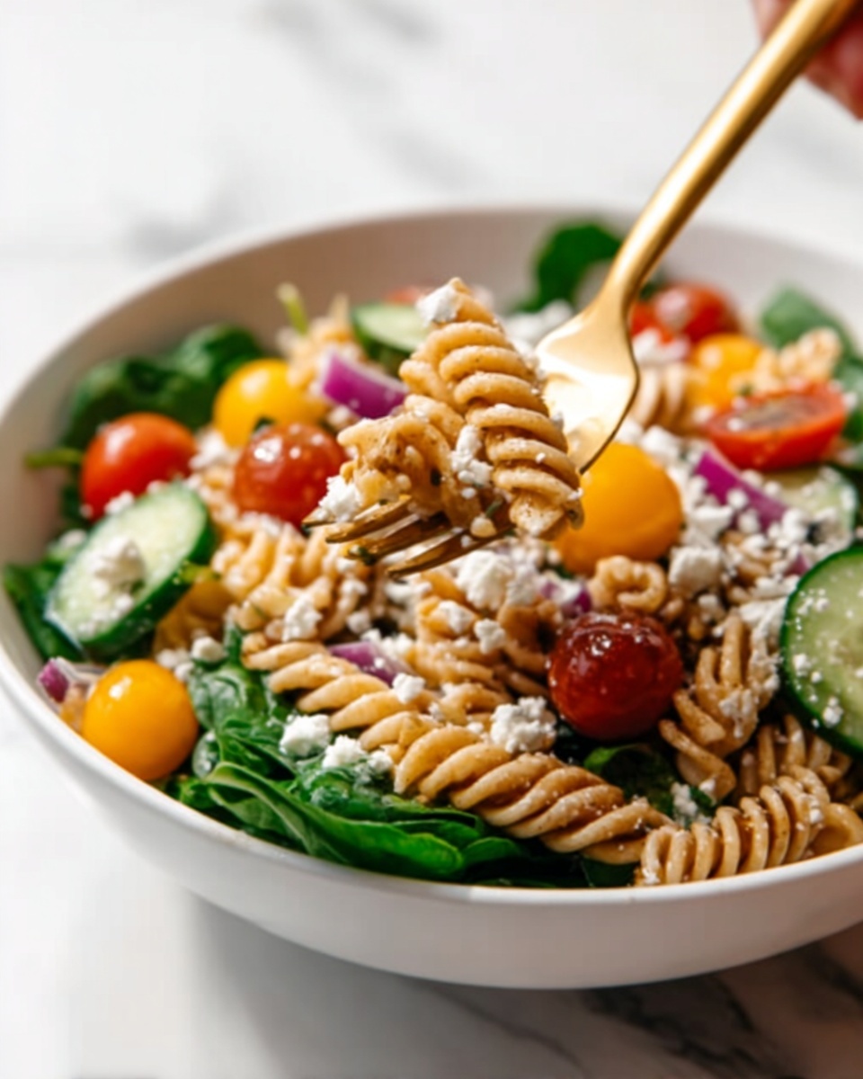 Easy Mediterranean Pasta Salad Recipe - Recipe Image