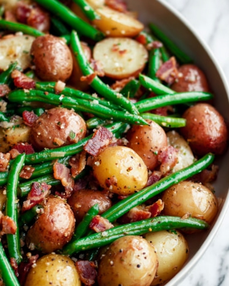 Potato and Green Bean Skillet with Bacon and Everything Bagel Seasoning Recipe - Recipe Image