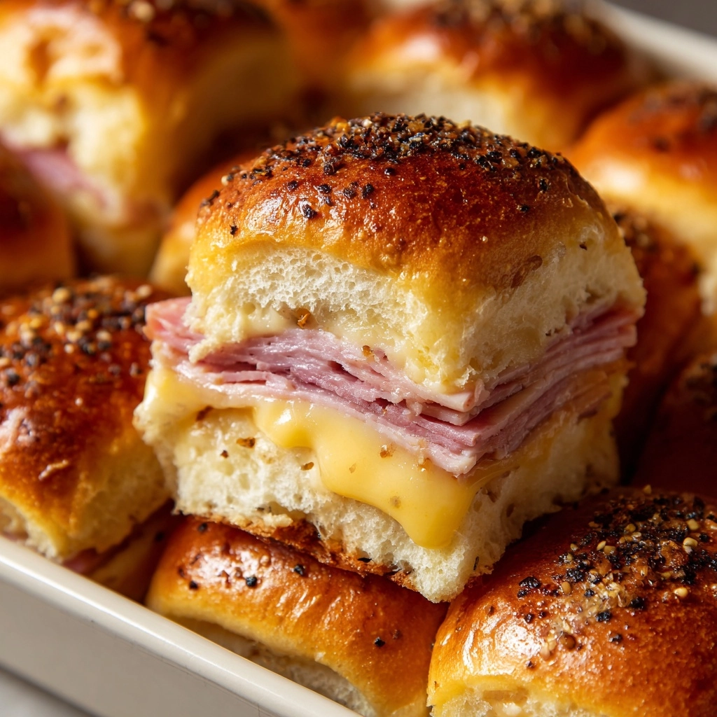 Easy Leftover Ham and Cheese Sliders Recipe - Recipe Image