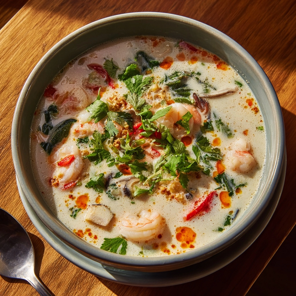Thai Coconut Chicken Soup Recipe - Recipe Image