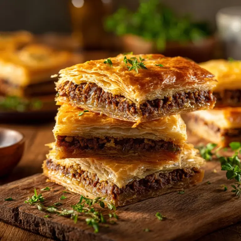 Greek Phyllo Meat Pie (Kimadopita) Recipe