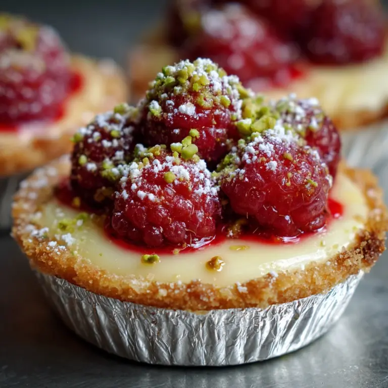 Pistachio Raspberry Tartlets Recipe