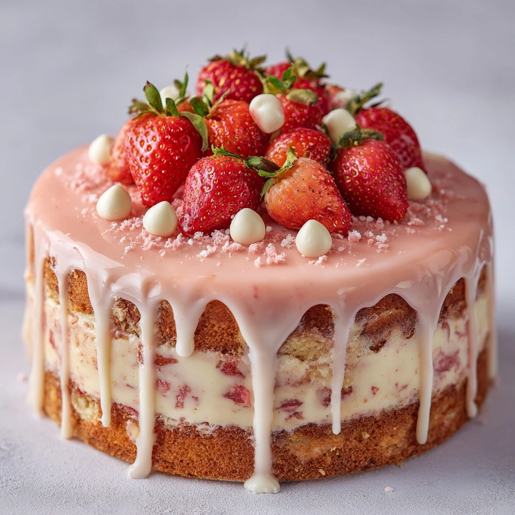 Strawberry Seismic Cake Recipe - Recipe Image