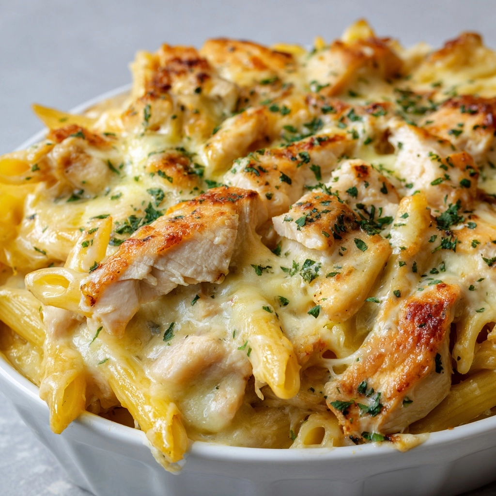 Cheesy Chicken Alfredo Slow Cooker Delight Recipe - Recipe Image