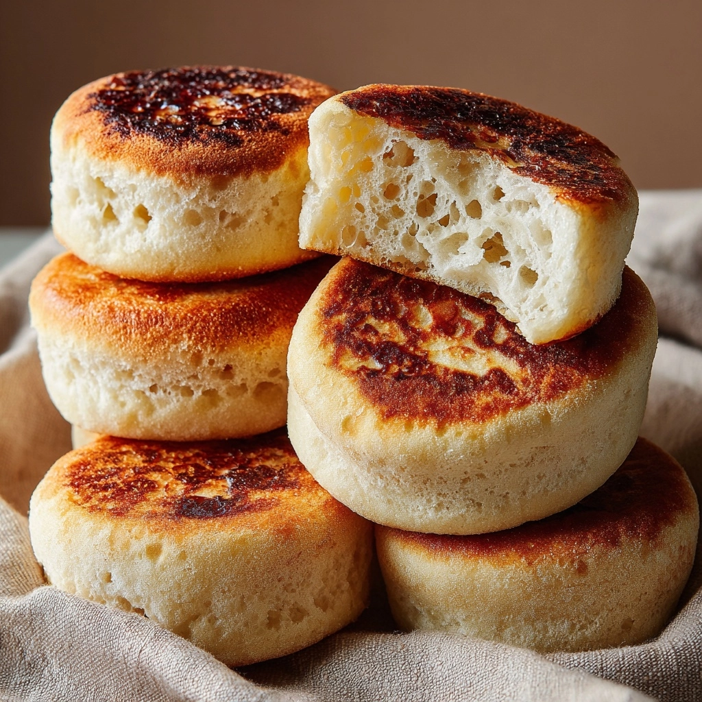 Sourdough Discard English Muffins Recipe - Recipe Image