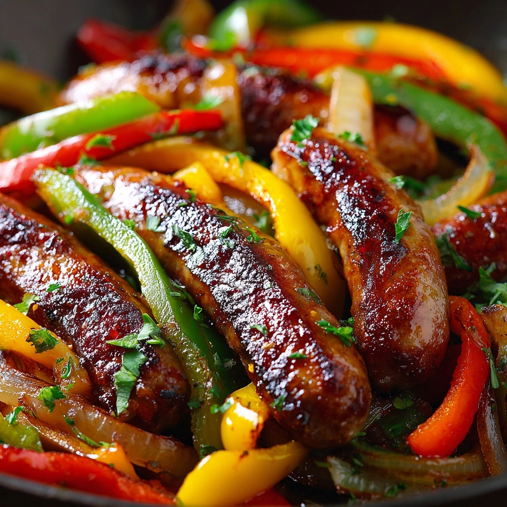 Andouille Sausage and Pepper Skillet Recipe - Recipe Image