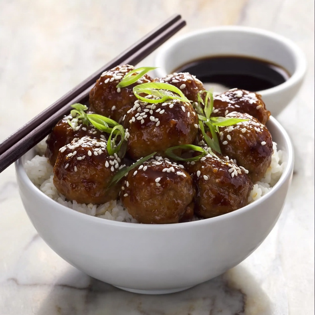Asian Turkey Meatballs in Hoisin-Soy Sauce Recipe - Recipe Image