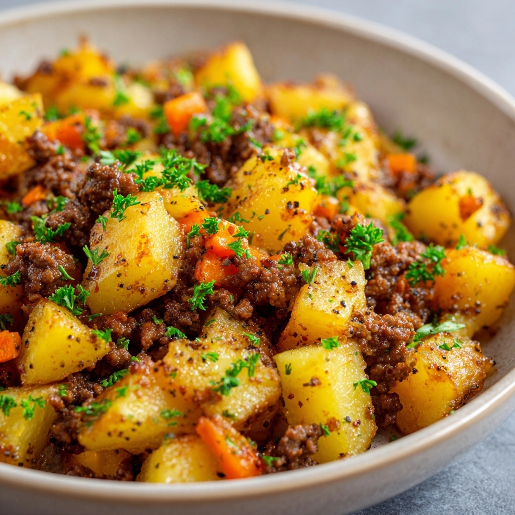 Ground Beef and Potatoes Skillet Dinner Recipe - Recipe Image