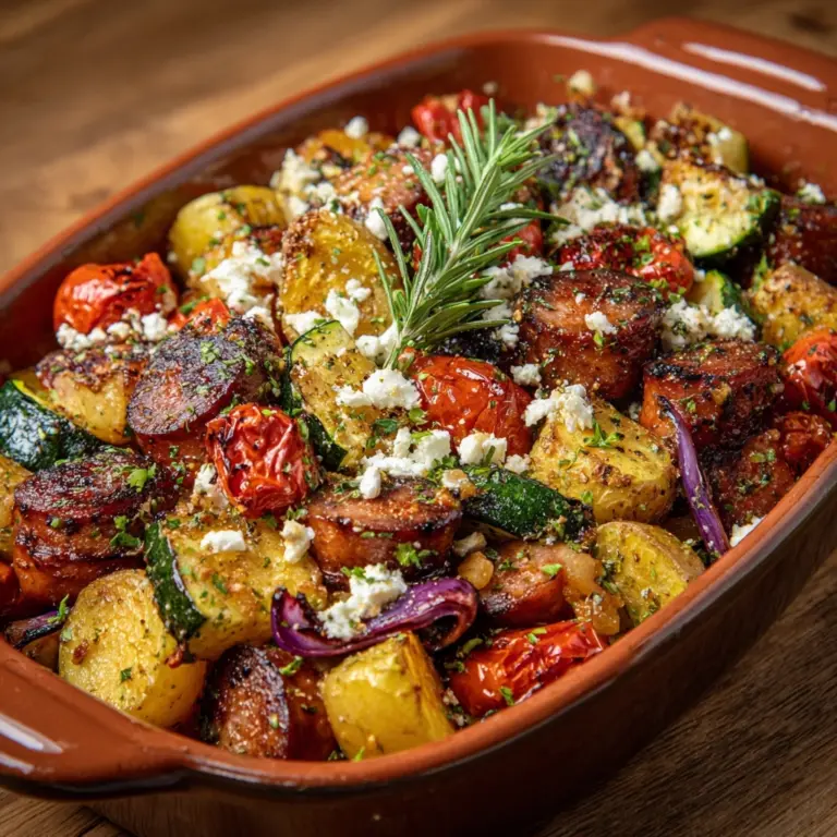 Summer Sausage Skillet with Andouille Sausage Recipe