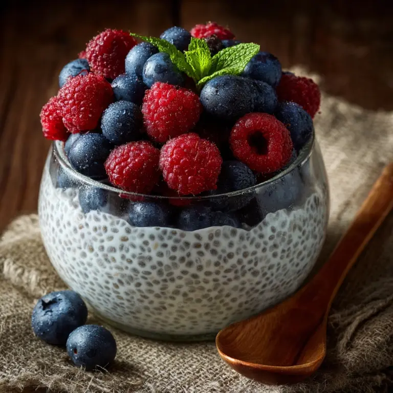 Chia Seed Pudding with Coconut Milk and Berries Recipe