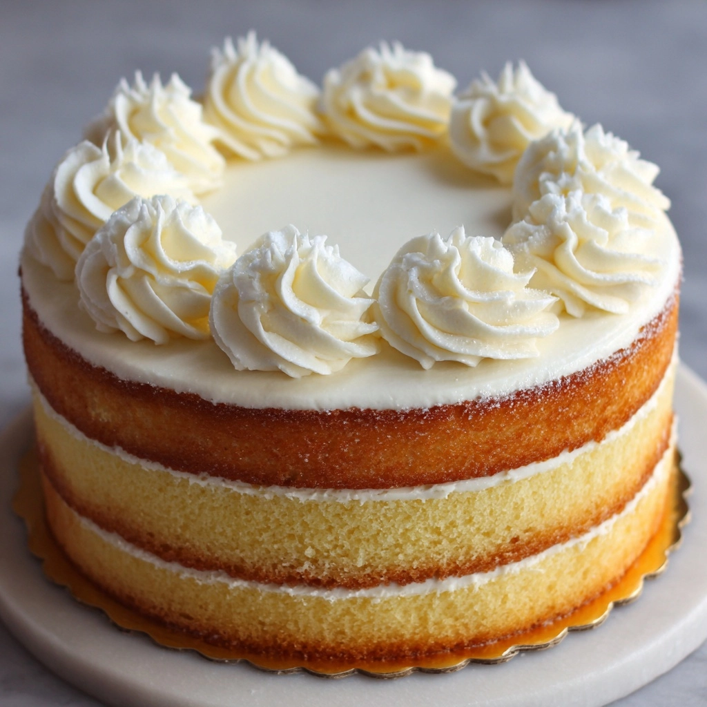 Fantastic Vanilla Velvet Cake with Creamy Frosting Recipe - Recipe Image