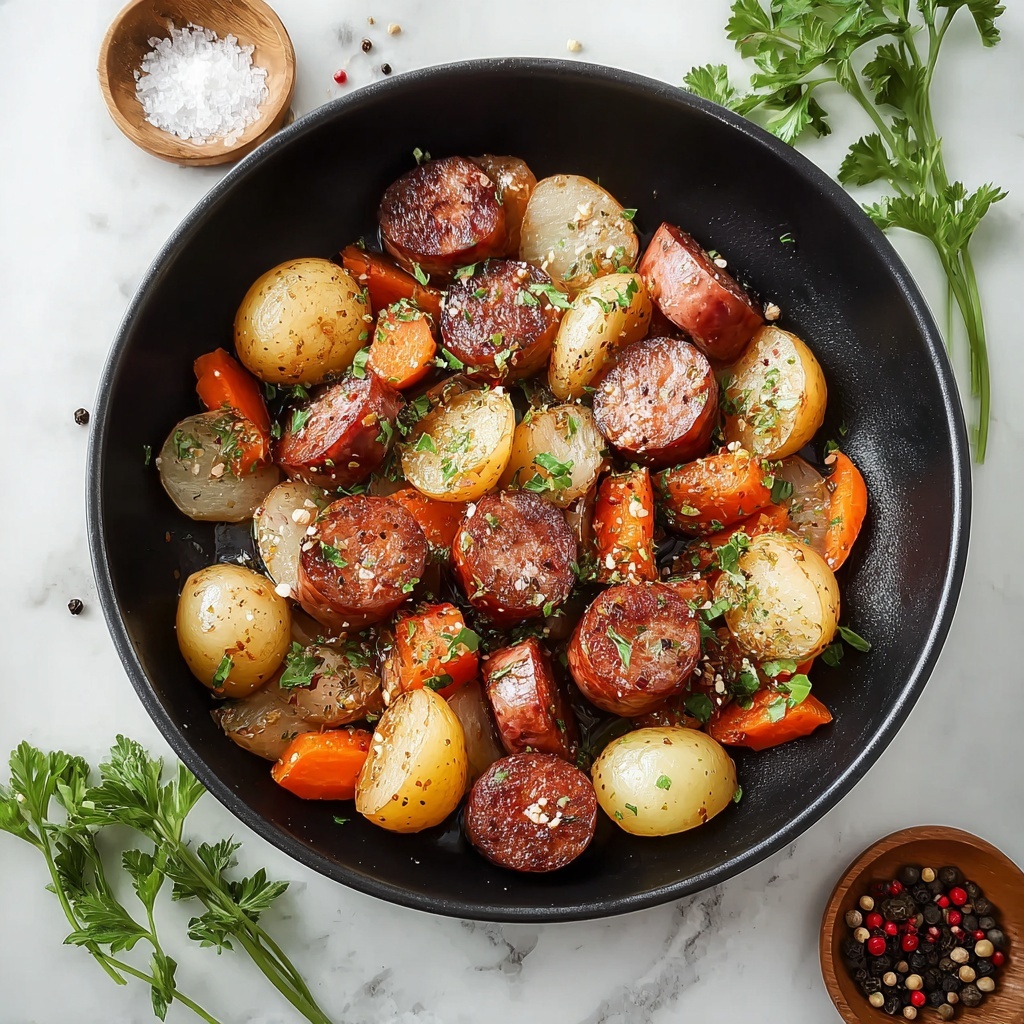 Smoked Sausage and Potatoes Roast Recipe - Recipe Image
