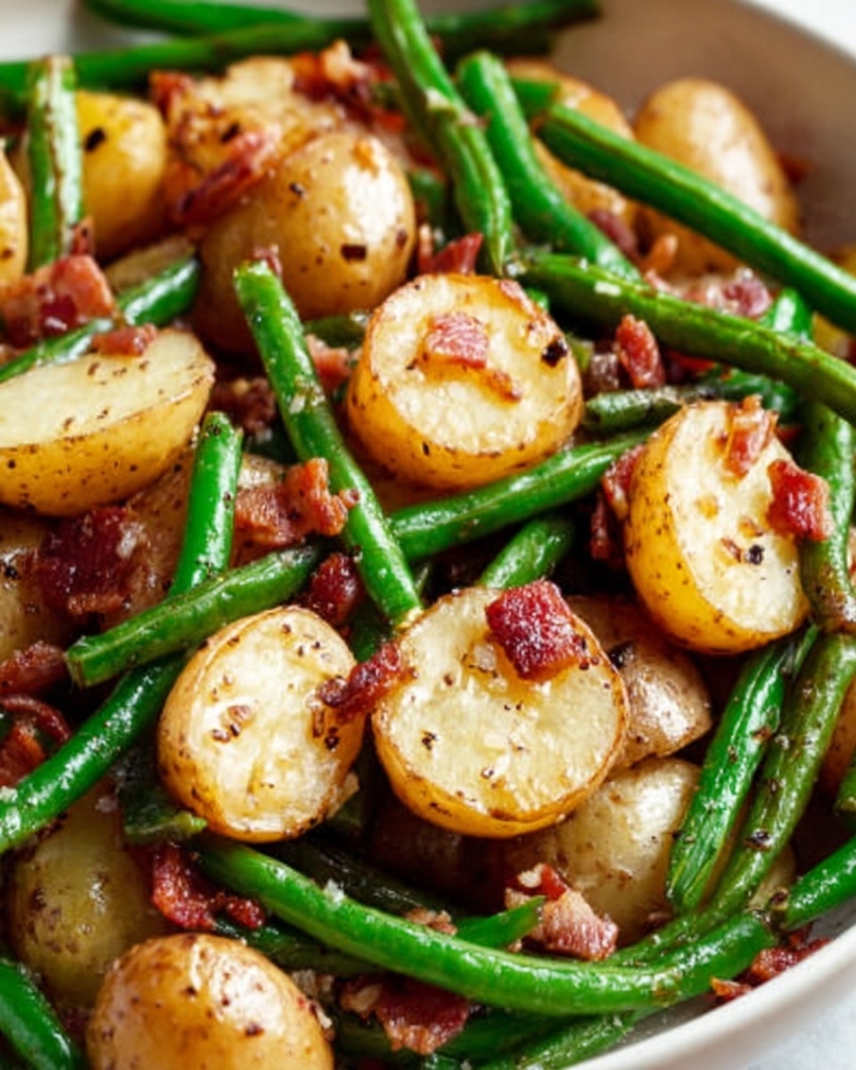 Potato and Green Bean Skillet with Bacon and Everything Bagel Seasoning Recipe - Recipe Image
