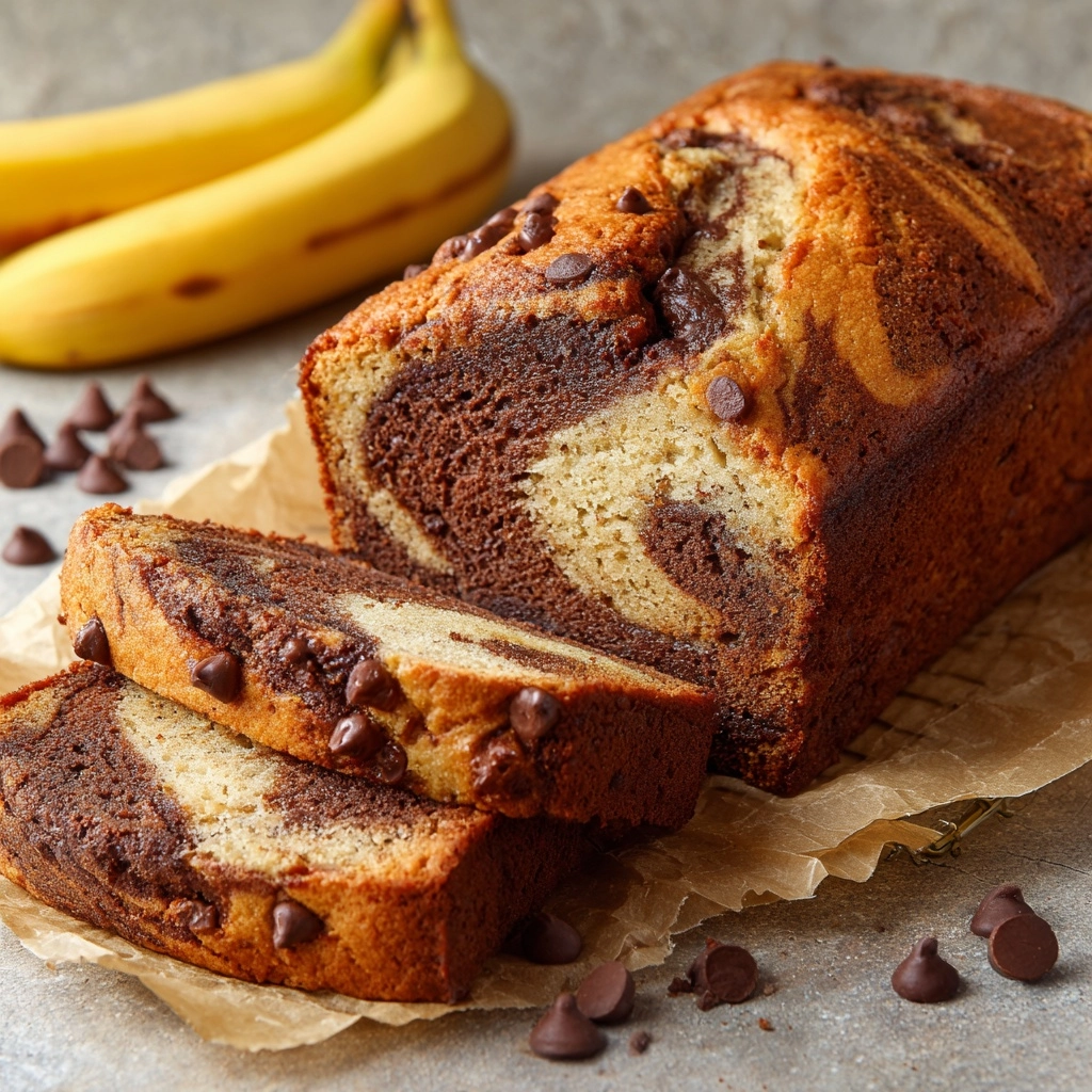 Super Moist Chocolate Chip Banana Bread Recipe - Recipe Image