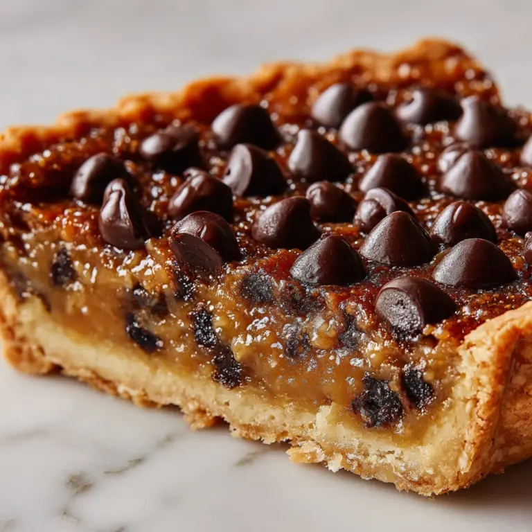 Chocolate Chip Butter Tart Pie Recipe