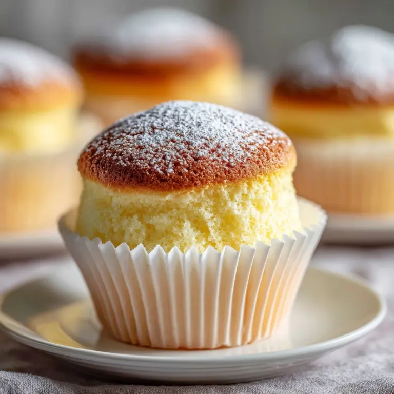 Fluffy Japanese Cotton Cheesecake Cupcakes Recipe