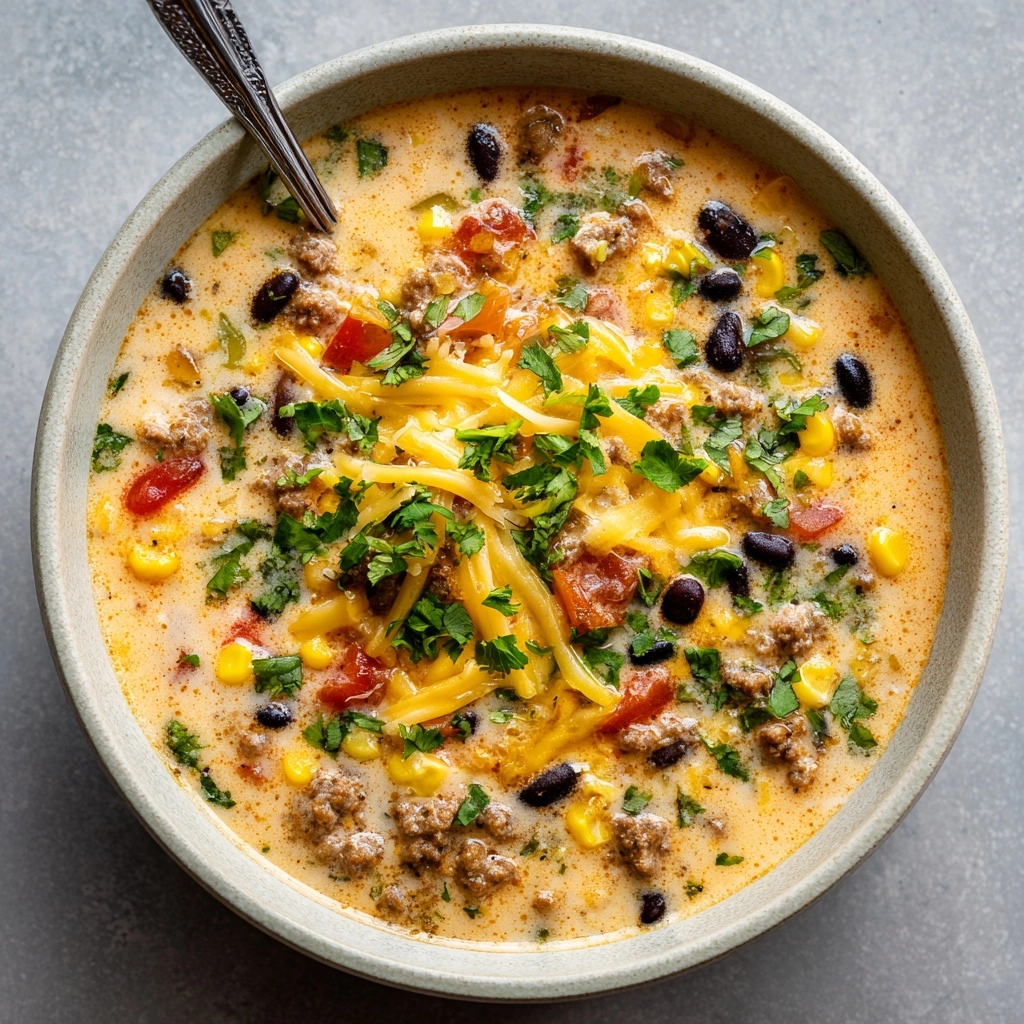 Easy Creamy Taco Soup Recipe - Recipe Image