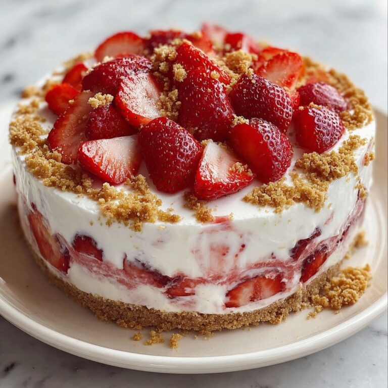 Strawberry Delight Crunch Cake Recipe