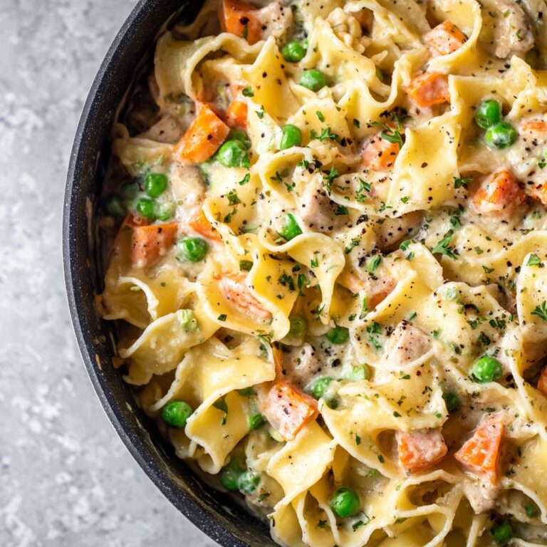 Chicken Pot Pie Noodle Skillet Recipe