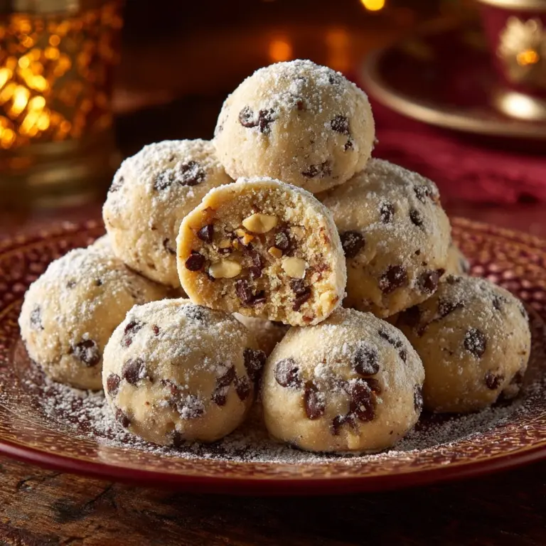 Peanut Butter Chocolate Chip Snowball Cookies Recipe