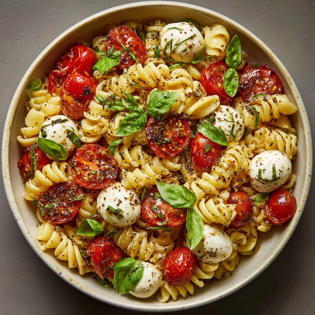 Easy Caprese Pasta Salad Recipe - Recipe Image