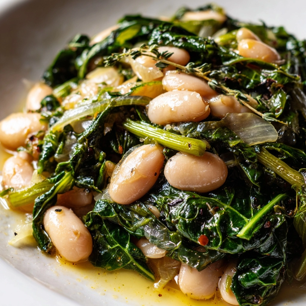 Escarole and Cannellini Beans Skillet Recipe - Recipe Image