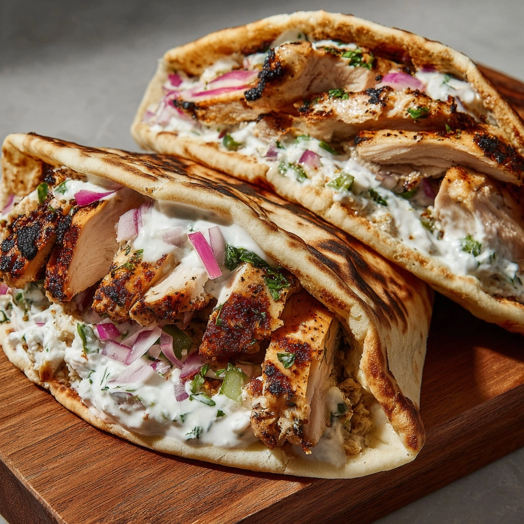 Greek Chicken Gyros with Cucumber Tzatziki Recipe - Recipe Image