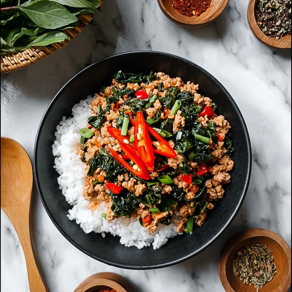 Pad Kra Pao (Thai Holy Basil Stir-Fry) Recipe - Recipe Image