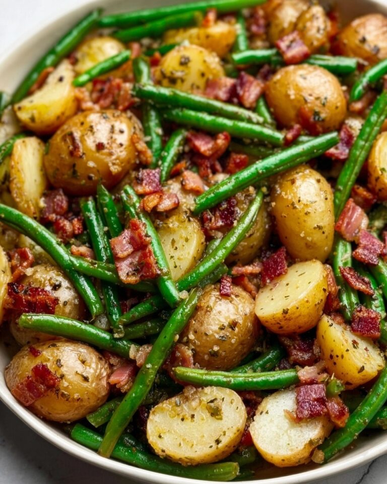 Potato and Green Bean Skillet with Bacon and Everything Bagel Seasoning Recipe