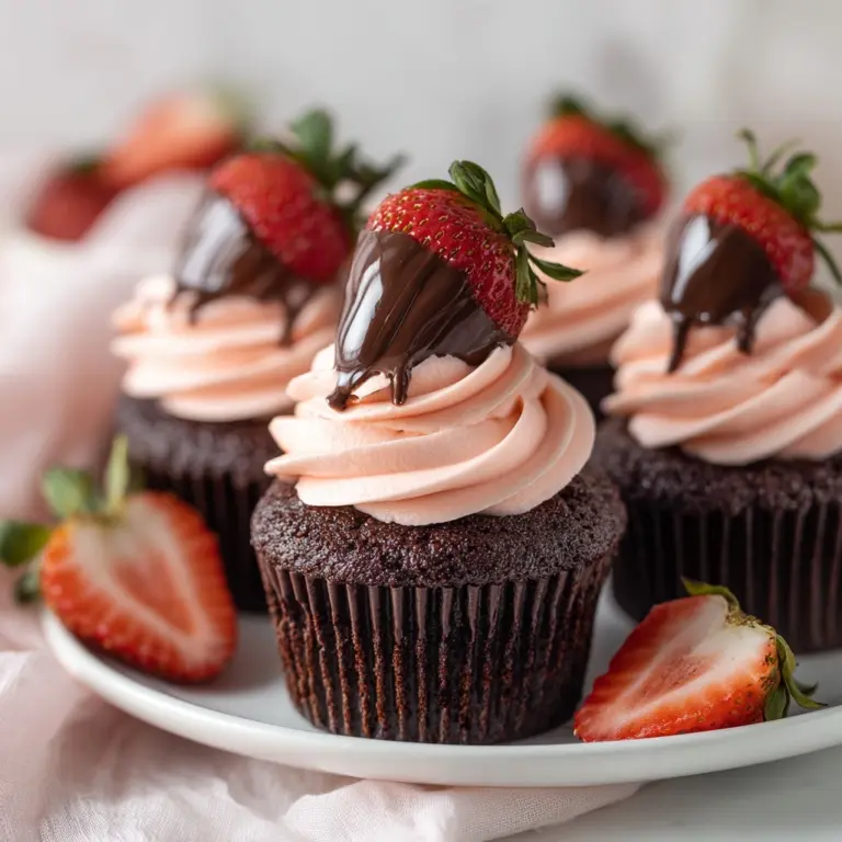 Chocolate Covered Strawberry Cupcakes Recipe