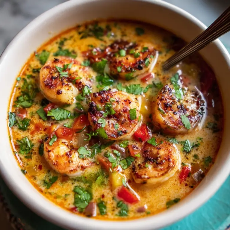 Creamy Thai Shrimp Coconut Curry Soup Recipe