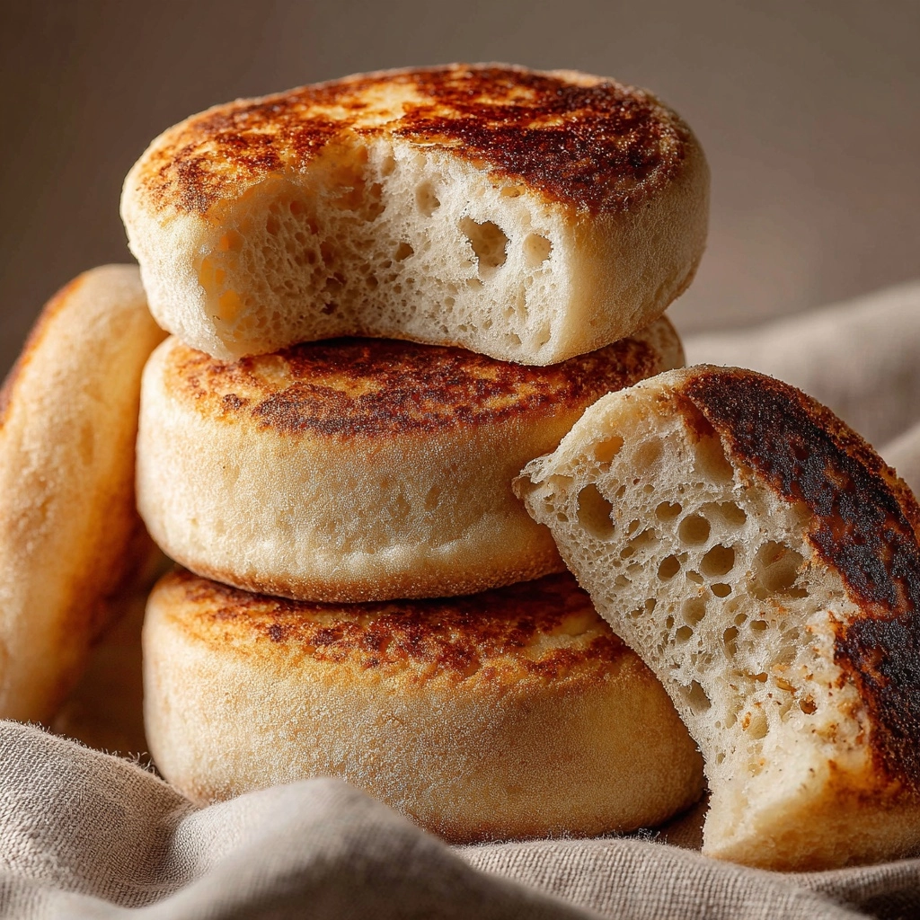 Sourdough Discard English Muffins Recipe - Recipe Image