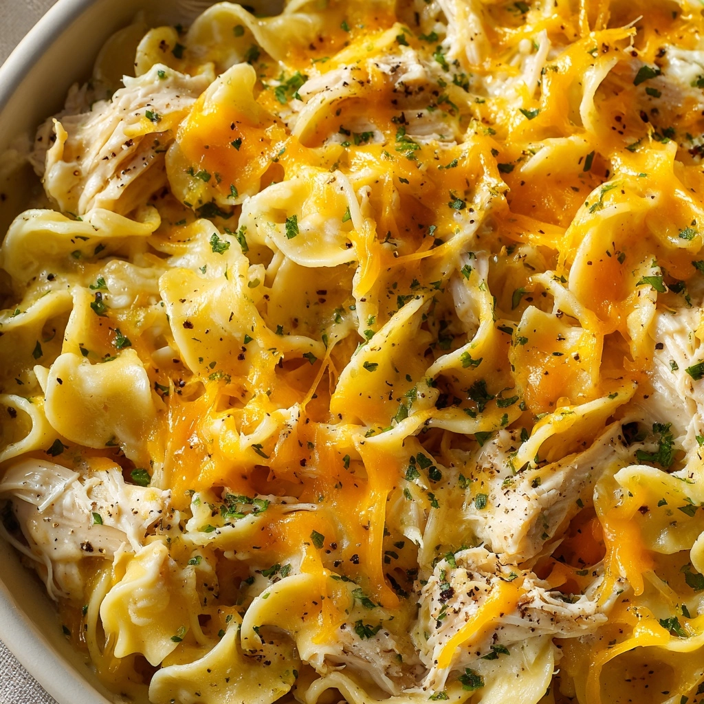 Cheesy Chicken Noodle Casserole Recipe - Recipe Image