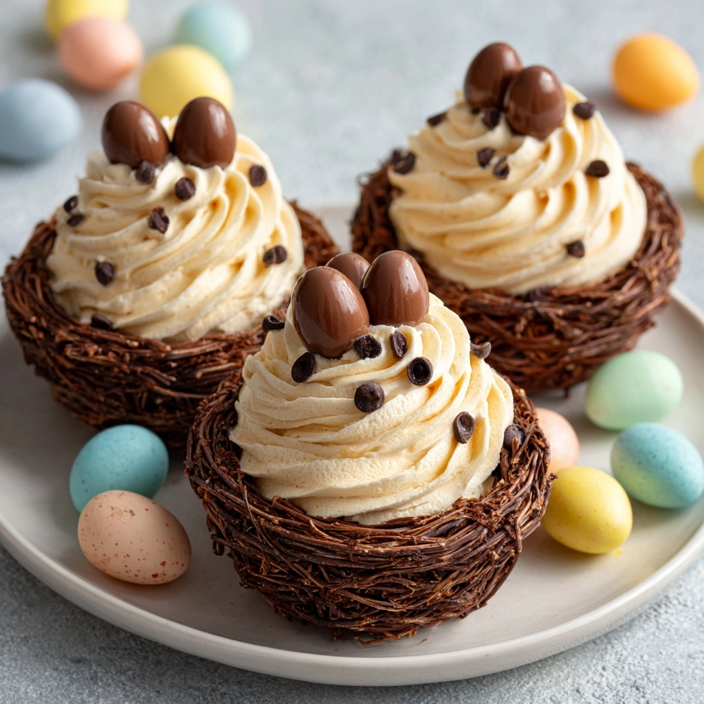 Chocolate Meringue Easter Nests Recipe - Recipe Image