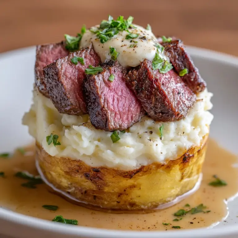Loaded Baked Potato with Sizzling Steak Bites Recipe