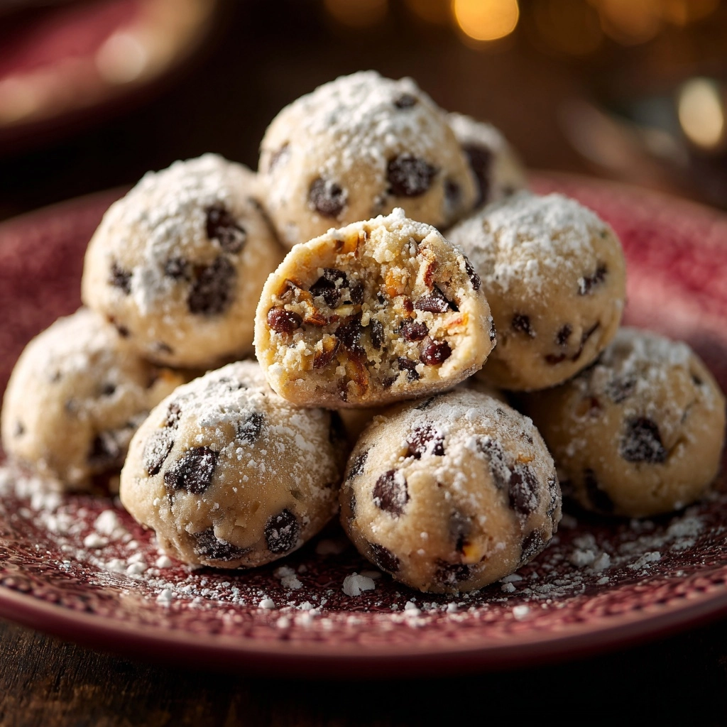 Peanut Butter Chocolate Chip Snowball Cookies Recipe - Recipe Image
