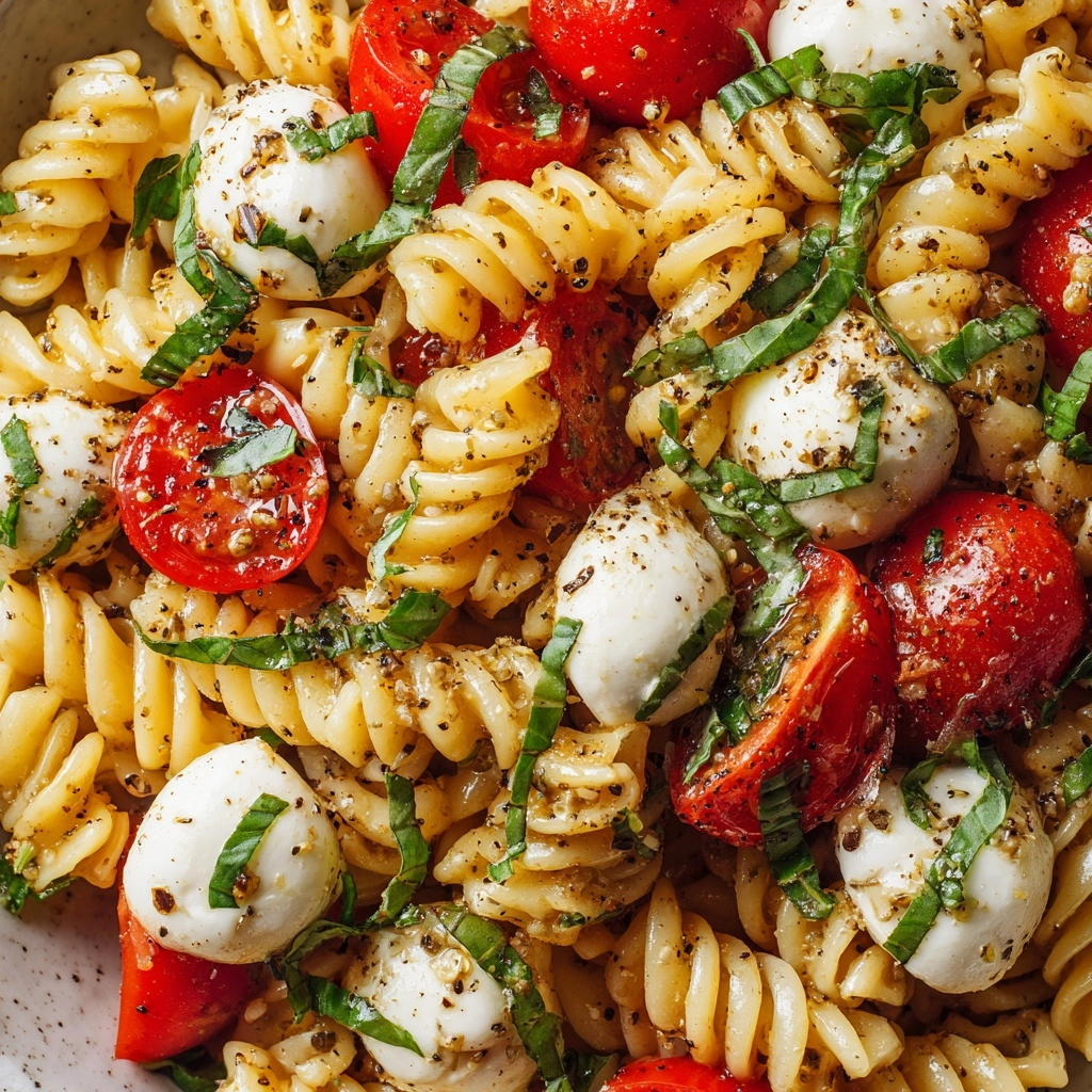Easy Caprese Pasta Salad Recipe - Recipe Image