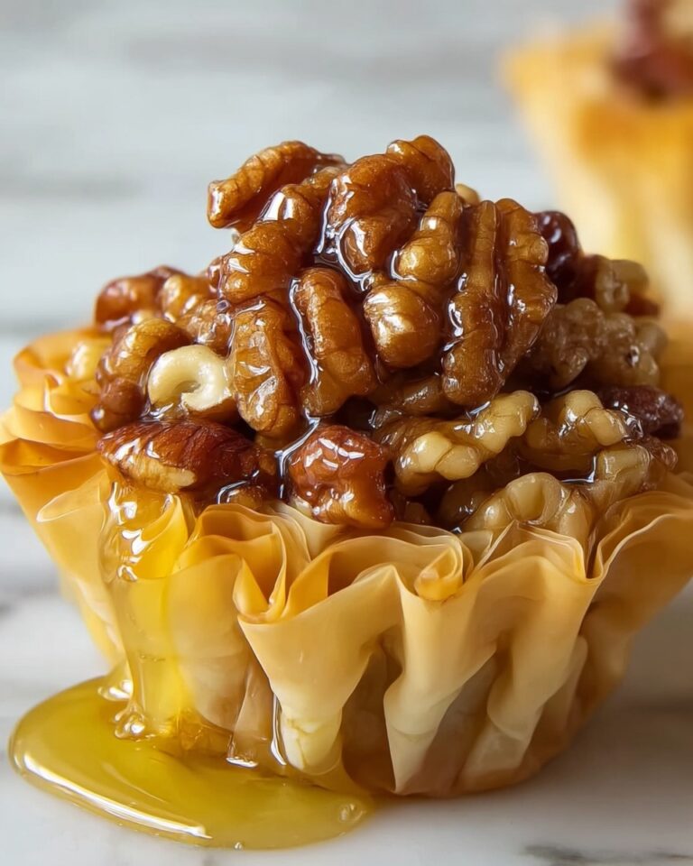 Pecan Caramel Baklava Cups Recipe