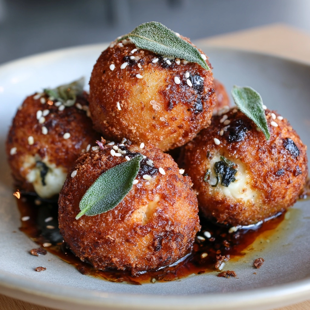 Fried Goat Cheese with Tarragon and Honey Recipe - Recipe Image