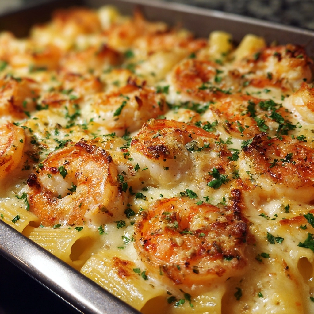 Shrimp Scampi Pasta Bake Recipe - Recipe Image
