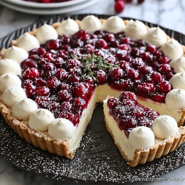 Cranberry White Chocolate Tart Recipe