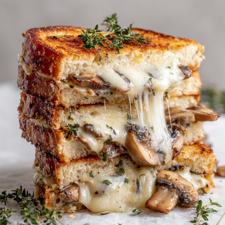 Garlic Mushroom Grilled Cheese Recipe