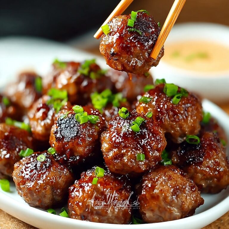 Juicy Korean BBQ Meatballs with Spicy Mayo Dip Recipe